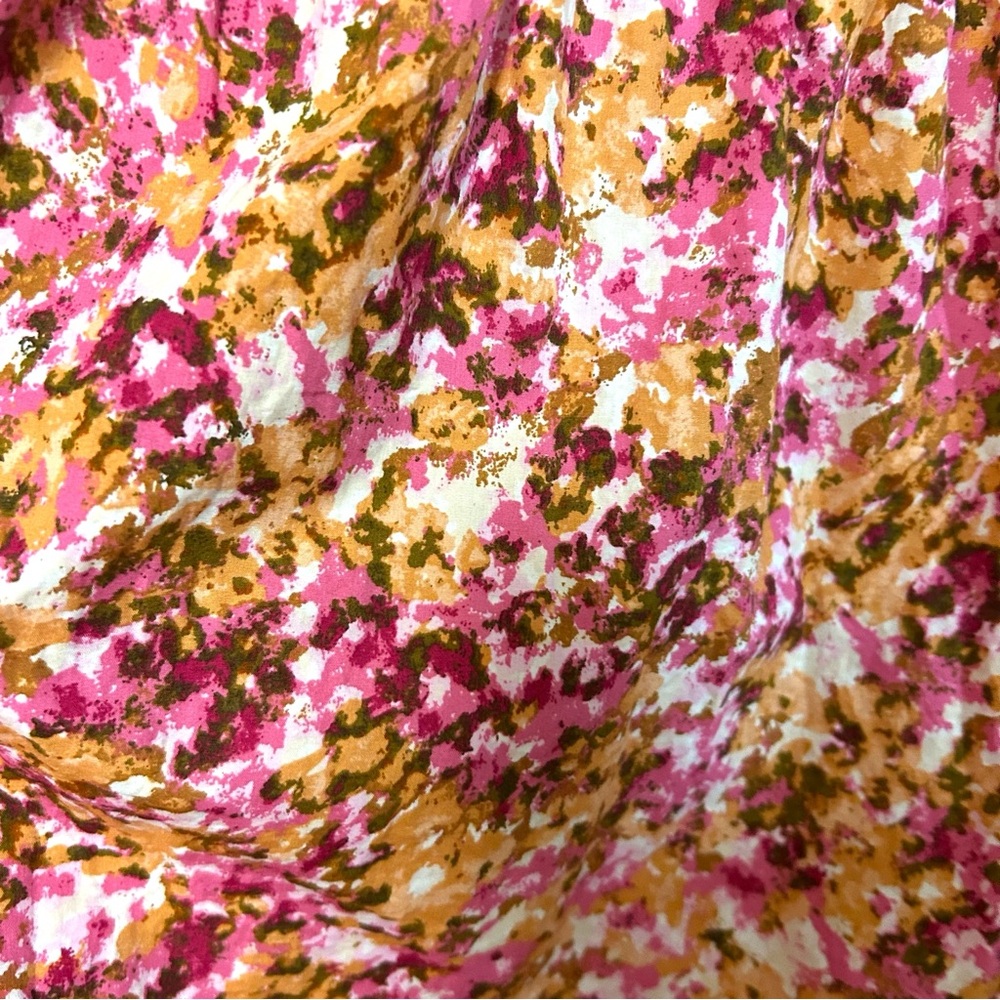 J.Crew 2X Smocked puff-sleeve midi dress faded floral cottage‎ core preppy fem - Picture 11 of 17